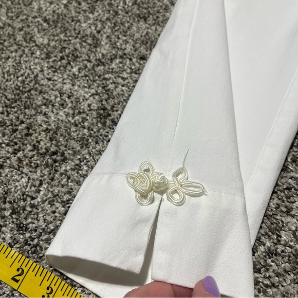 Soft Surroundings Womens Slim/Crop Capri Pants M Pull On Brightside White Note - Picture 4 of 14